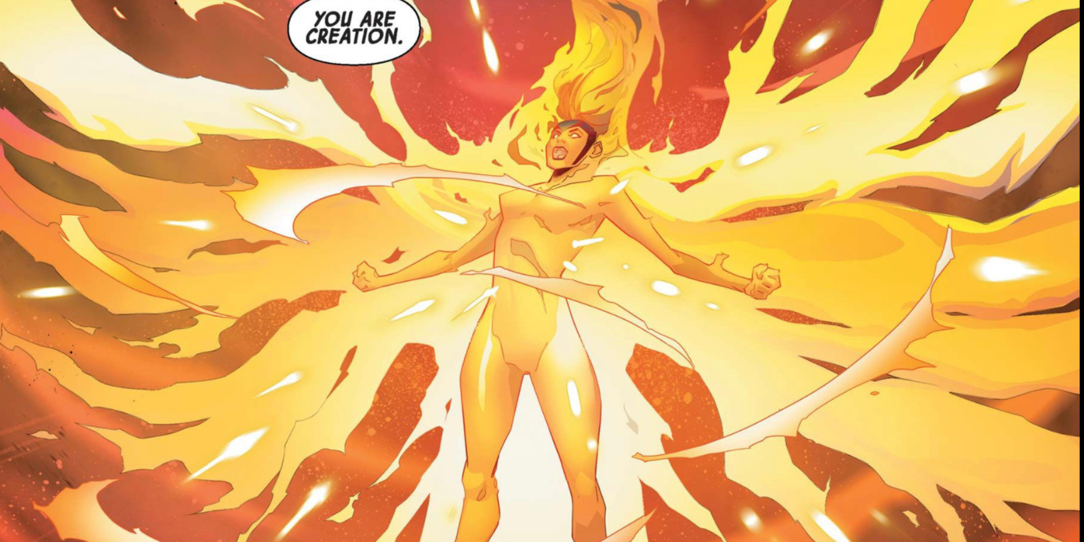 Jean Grey and the Phoenix becoming creation itself.