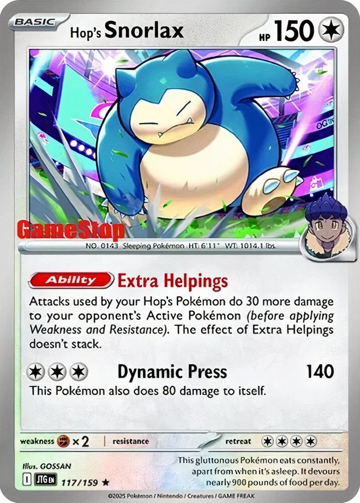 Pokemon Card - Hop's Snorlax