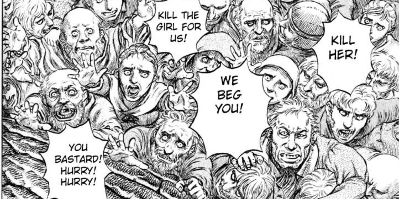 Os refugiados de Albion em Berserk.