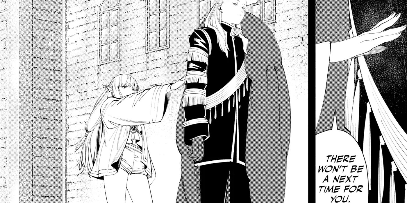 series and a demon fighting in frieren beyond journey's end