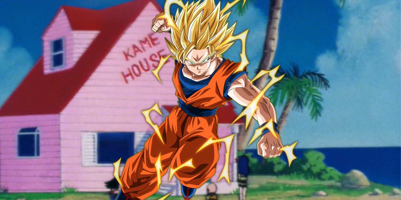 Super Saiyan Goku de Dragon Ball Z y Kame House