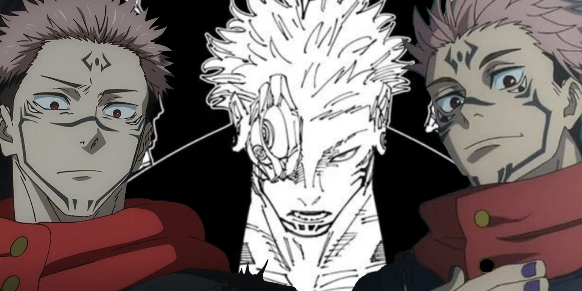 Sukuna Jujutsu Kaisen collage from Season 2 and the manga