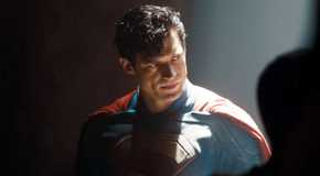 David Corenswet as Superman in the "Superman Day" behind-the-scenes video.