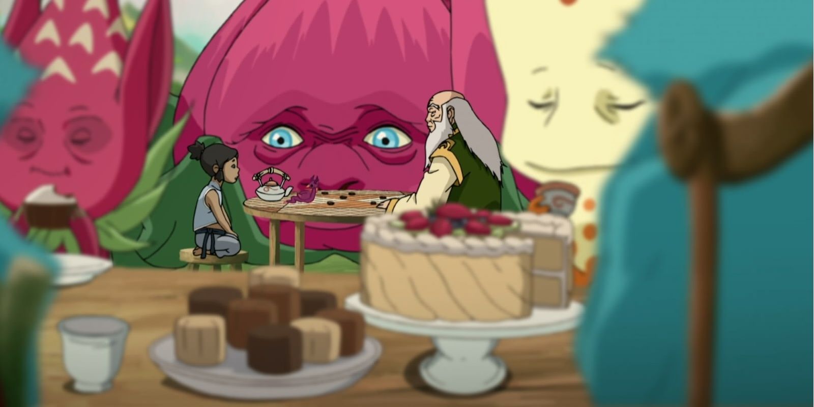 La joven Korra habla con Iroh en el mundo espiritual.