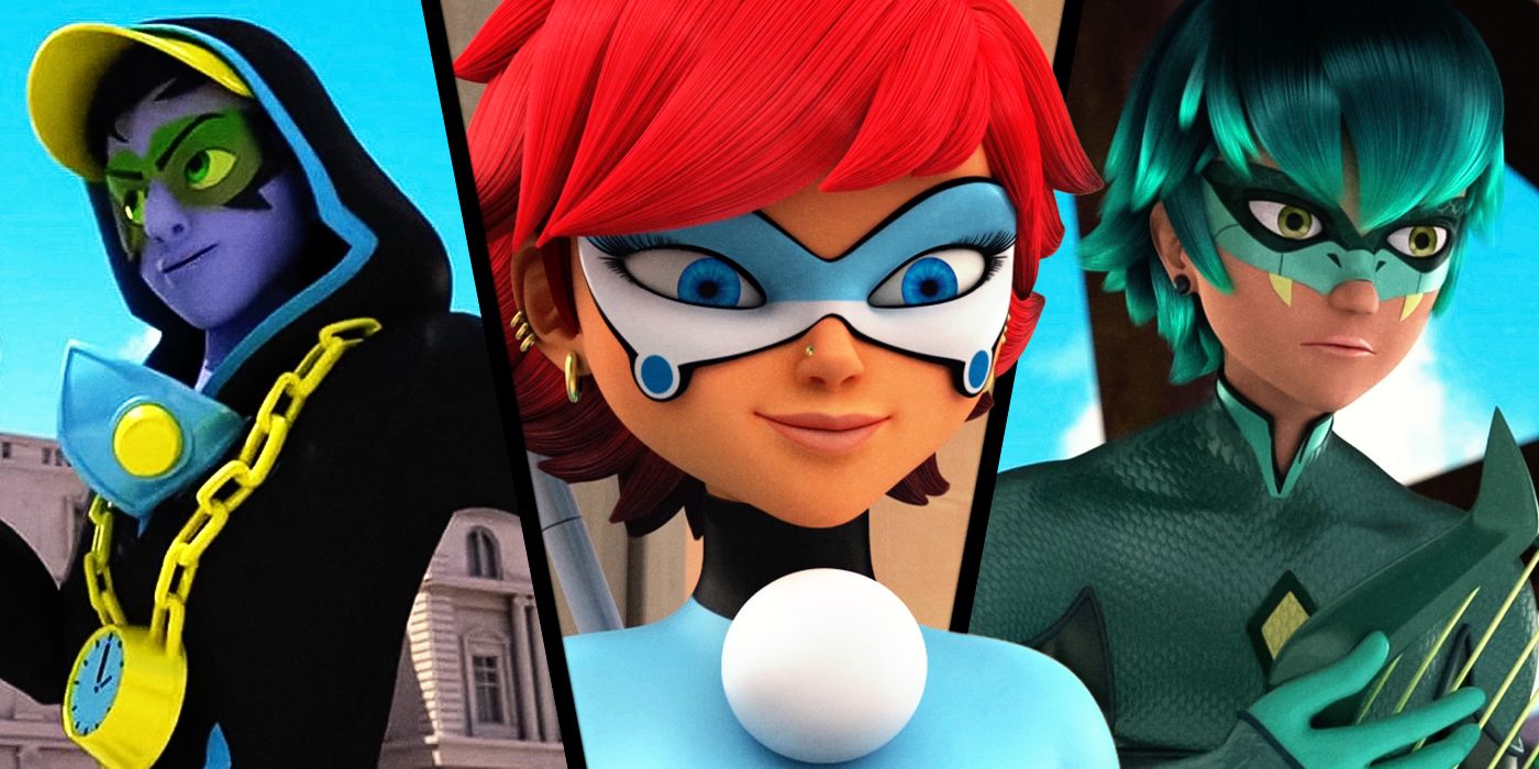 Imagens de Bunnyx, Viperion e TimeTagger de Miraculous: Tales of Ladybug & Cat Noir