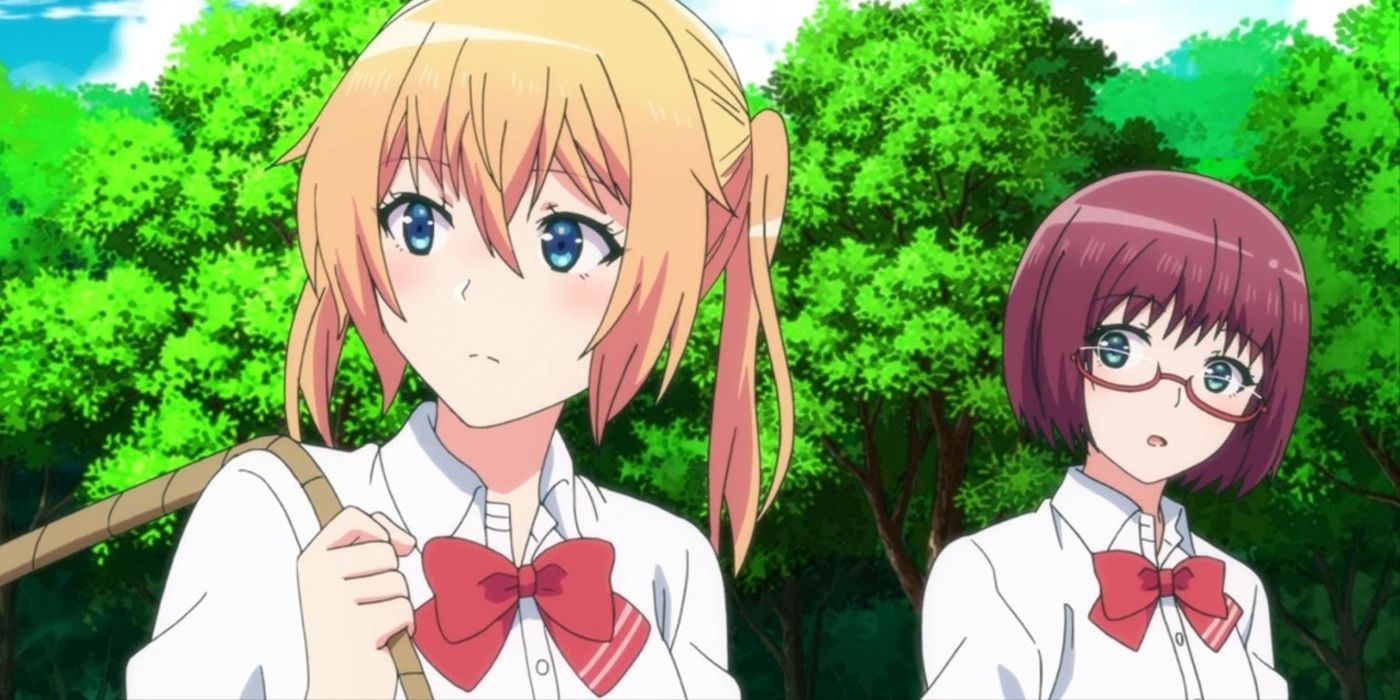 Homare stands with her friend near the forest.