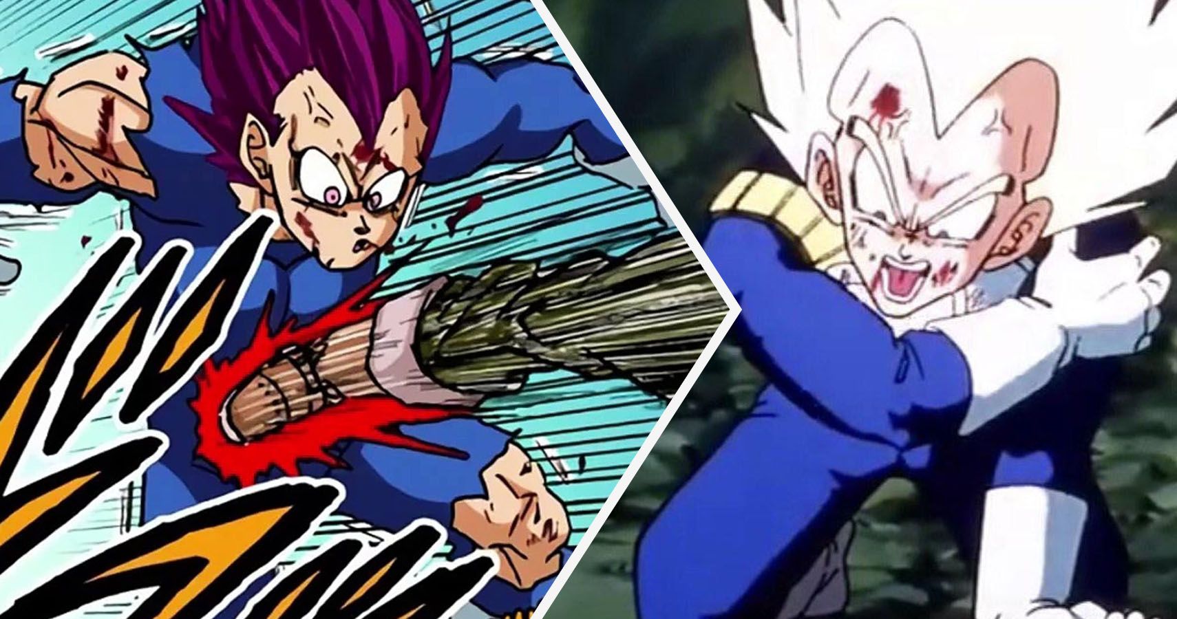 Ultra ego vegeta losing against Granolah at Dragon Ball Super, and Super Saiyan Vegeta injured in DBZ