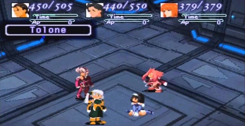 Xenogears combat featuring The Elements bosses