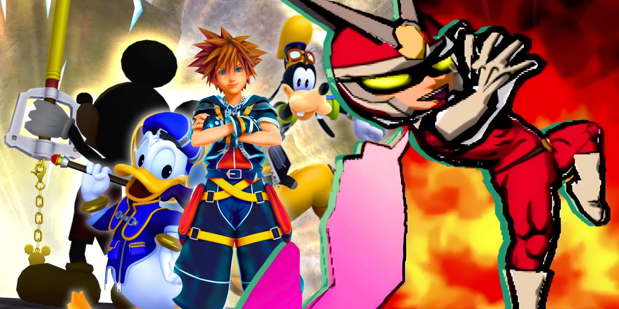 Collage de Kingdom Hearts y Viewtiful Joe
