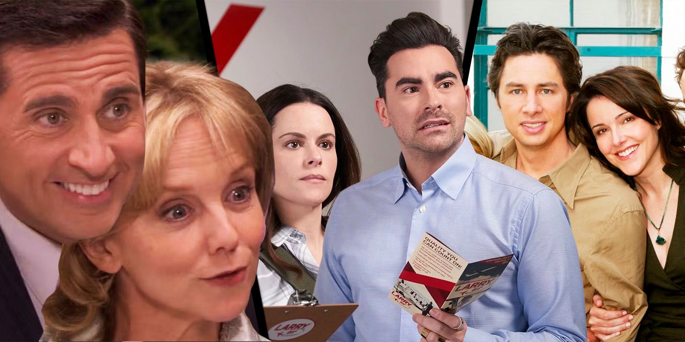 David & Steve from Schitt's Creek, Michael & Pam’s mom from The Office, J.D. and Jordan Sullivan from Scrubs