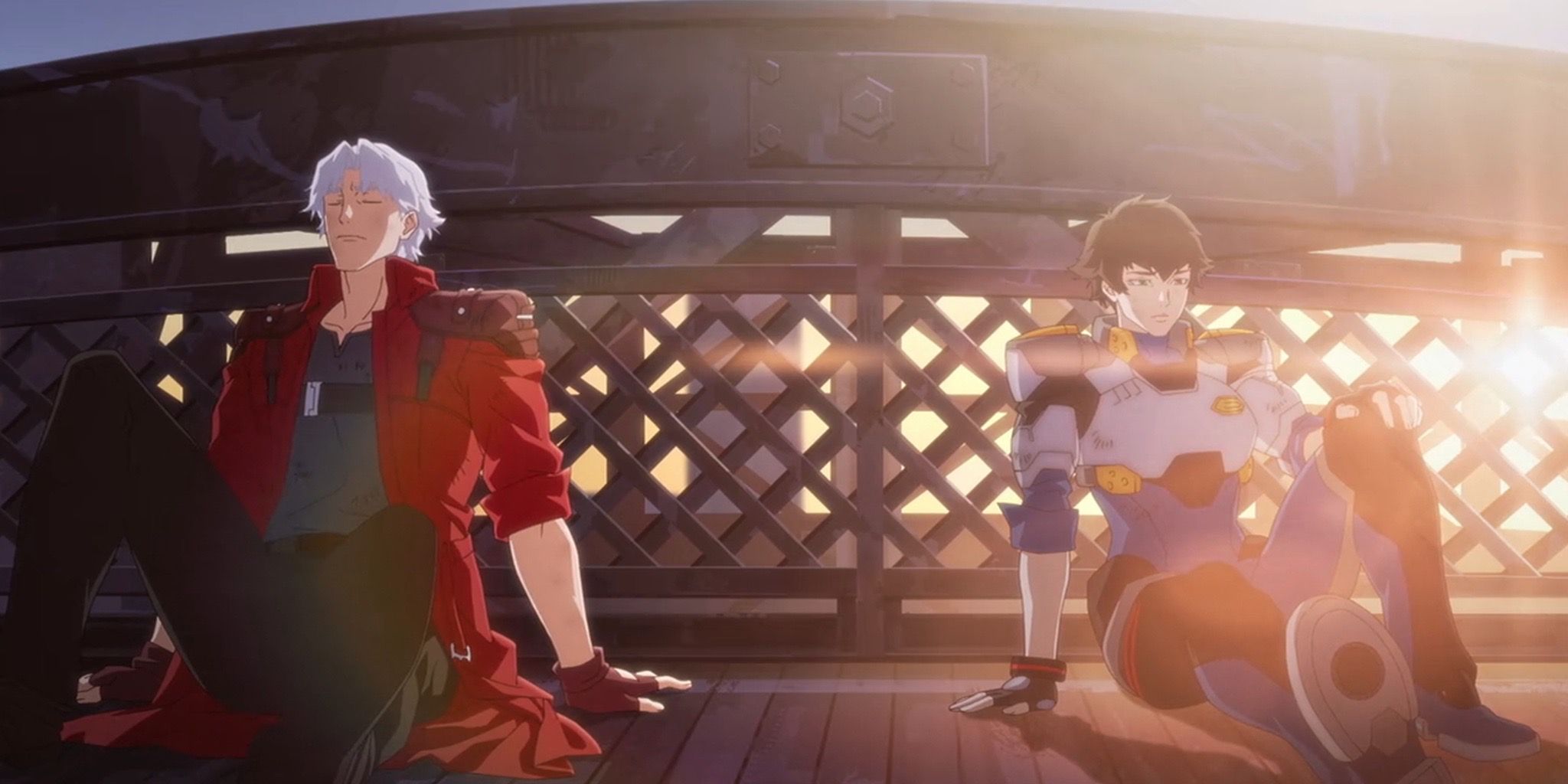 Dante and Lady share a moment in Devil May Cry Episode 8