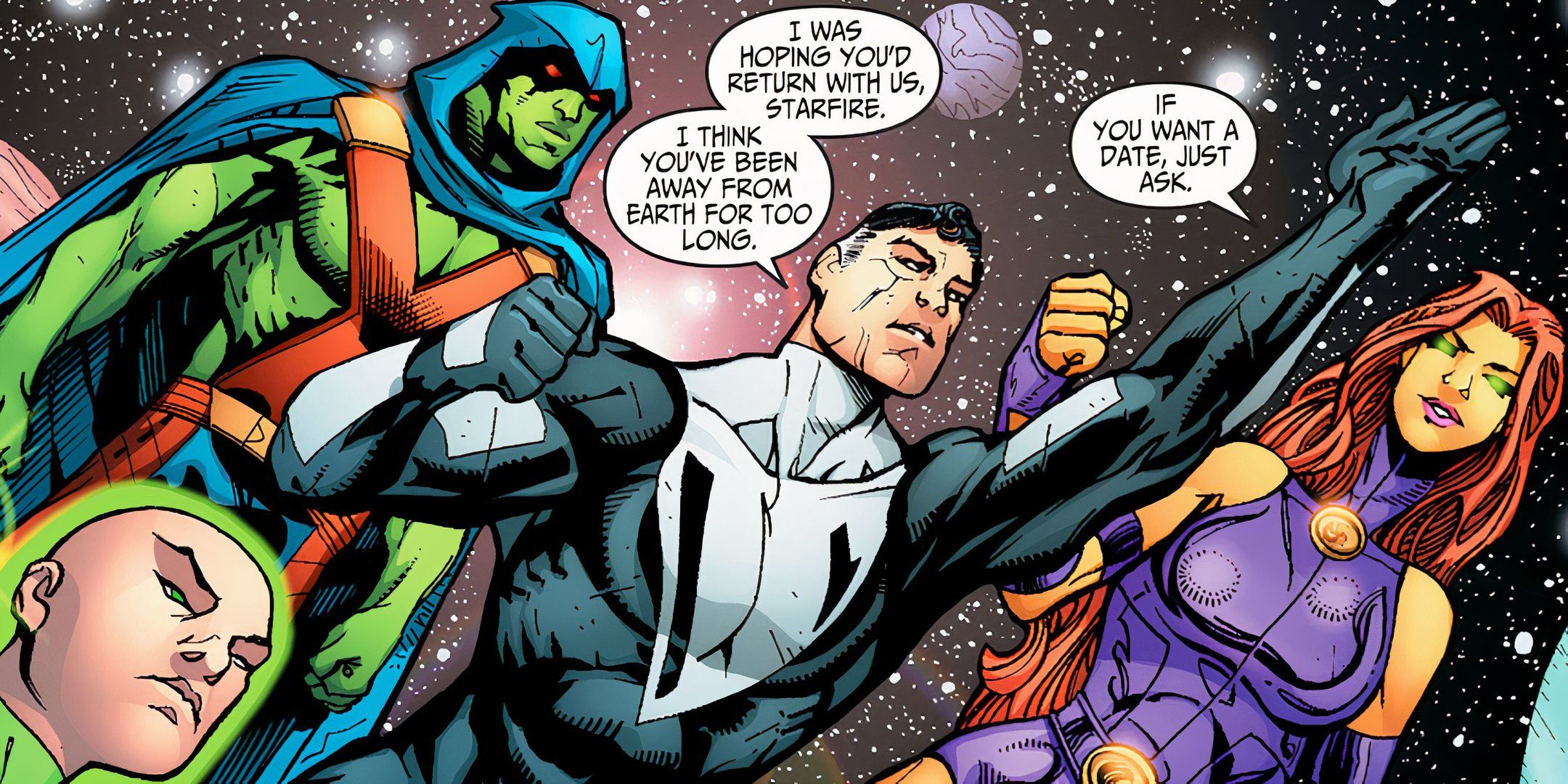 Superman invites Starfire to return to Earth in Superman Beyond chapter 20