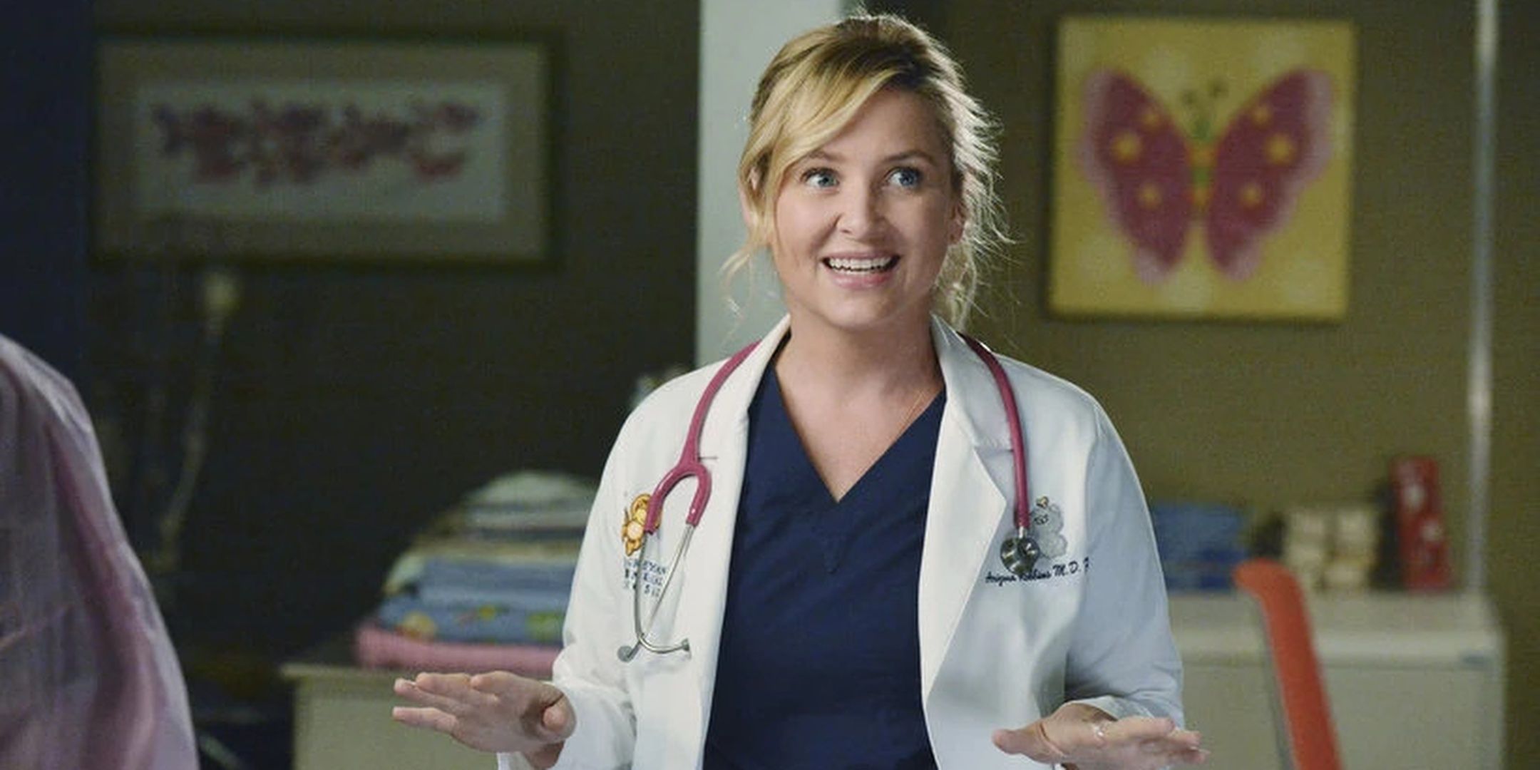 Jessica Capshaw as Arizona Robbins in Grey's Anatomy