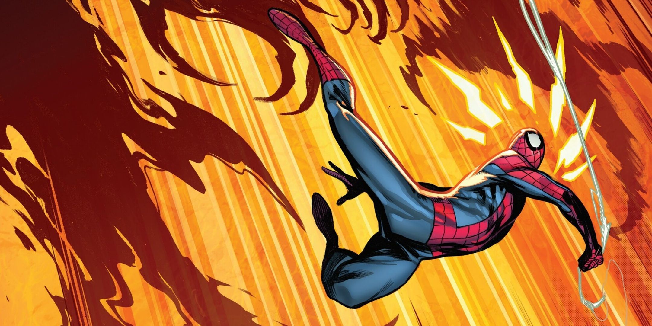 Spider-Man faces flames