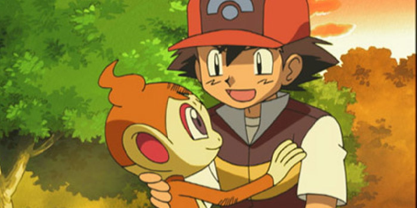 Ash captura a Chimchar - anime Pokémon