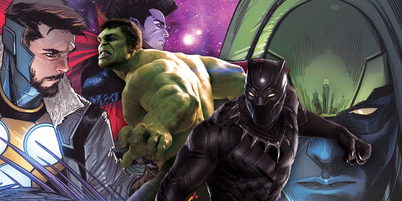 Black-Panther-and-Hulk-Feature-Heavily-in-Marvel's-Tease-for-Imperial-#1 featuring live-action Hulk and Black Panther in the middle with images from Imperial covers in the background