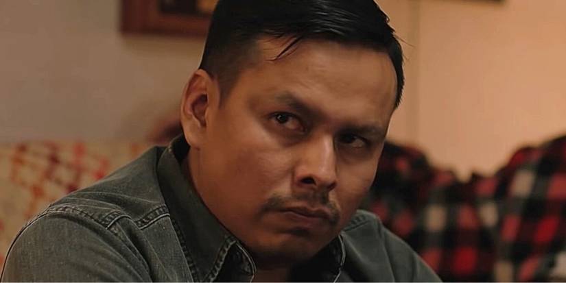 Close-up of Robert Long, Monica's brother, looking angry in Yellowstone.