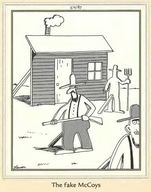 Cómic de Far Side de 1987 sobre los McCoys falsos
