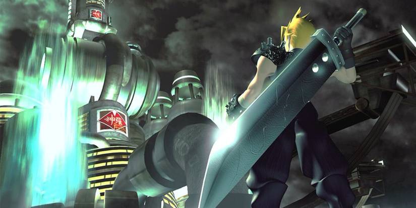 Final Fantasy VII Mako reactor with Cloud looking at him