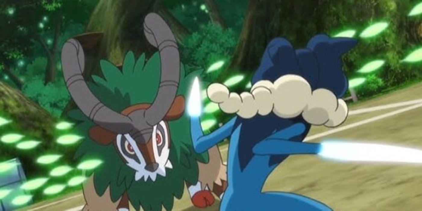 El frogadier D'Sh lucha contra el gogoat de Ramos.