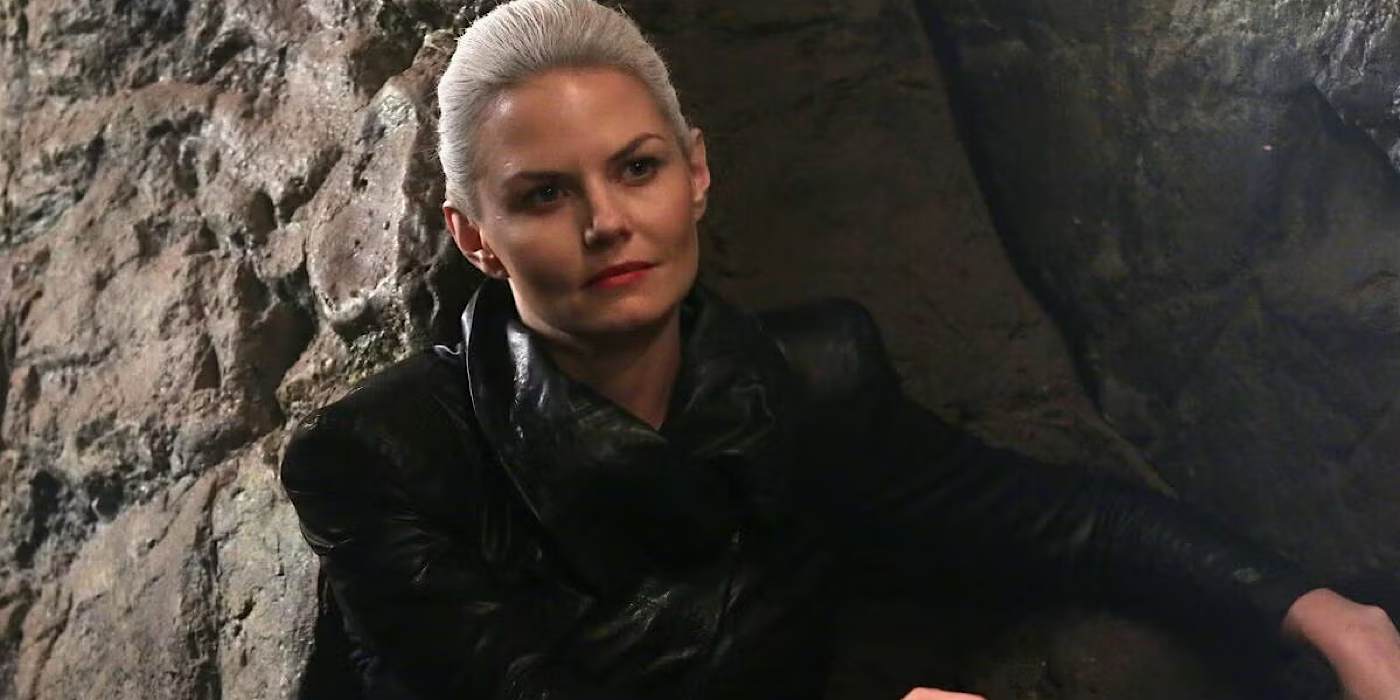 Once Upon a Time - Emma Swan as the Dark One sitting in a cave 