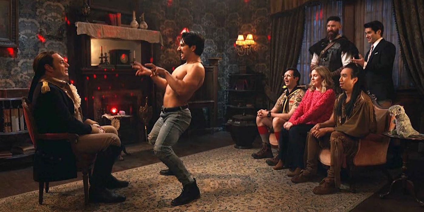 Chris dances for Isaac as Sam and the other ghosts watch.