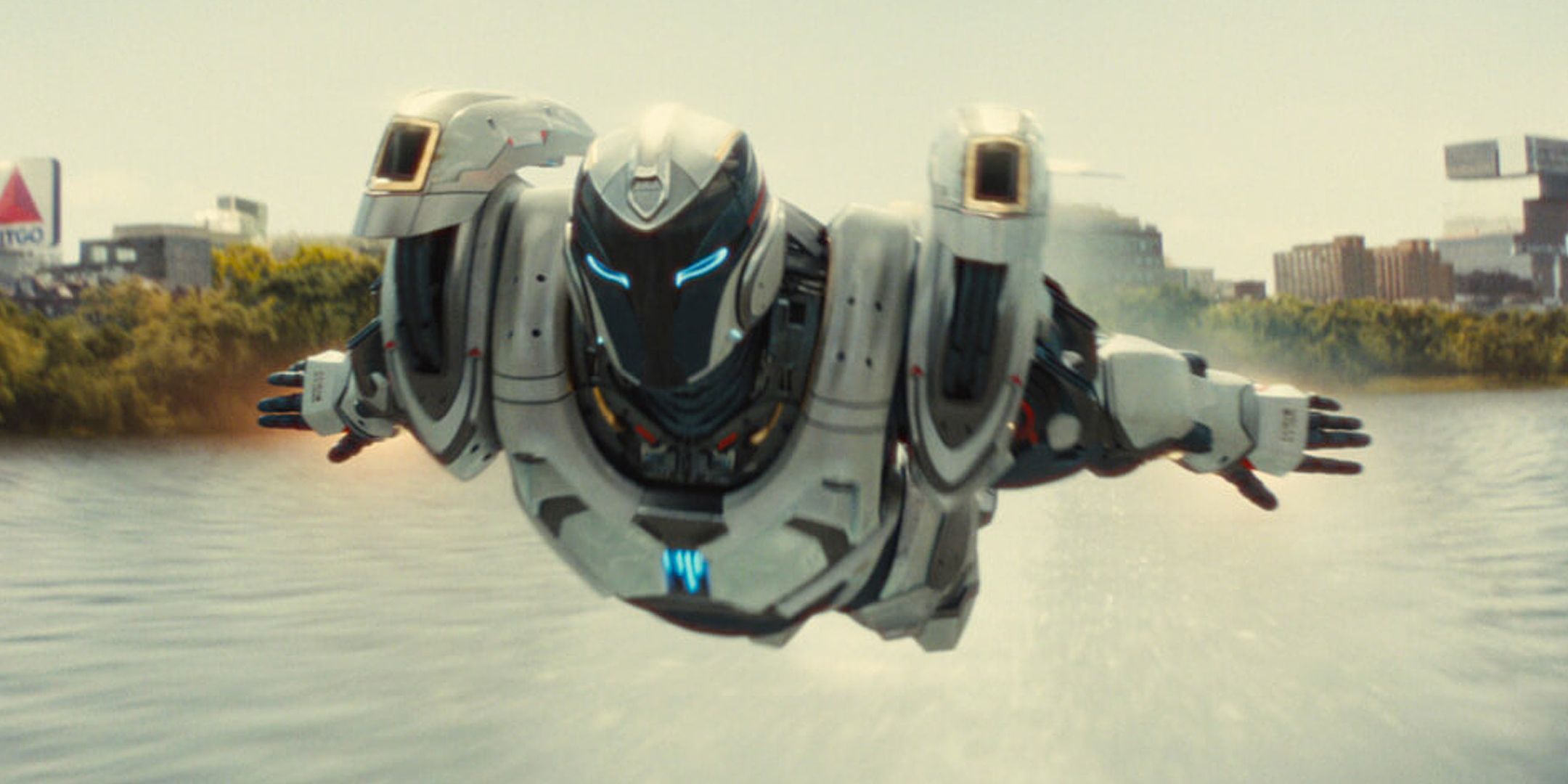 Riri Williams flying as Ironheart in the Disney+ show