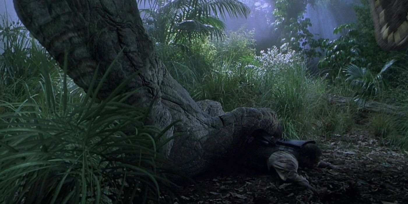 Nash is crushed to death under the foot of the Spinosaurus in Jurassic Park 3.