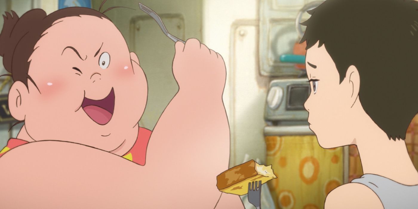 Lady Nikoku es feliz mientras su hija, Kikuku, la escucha.