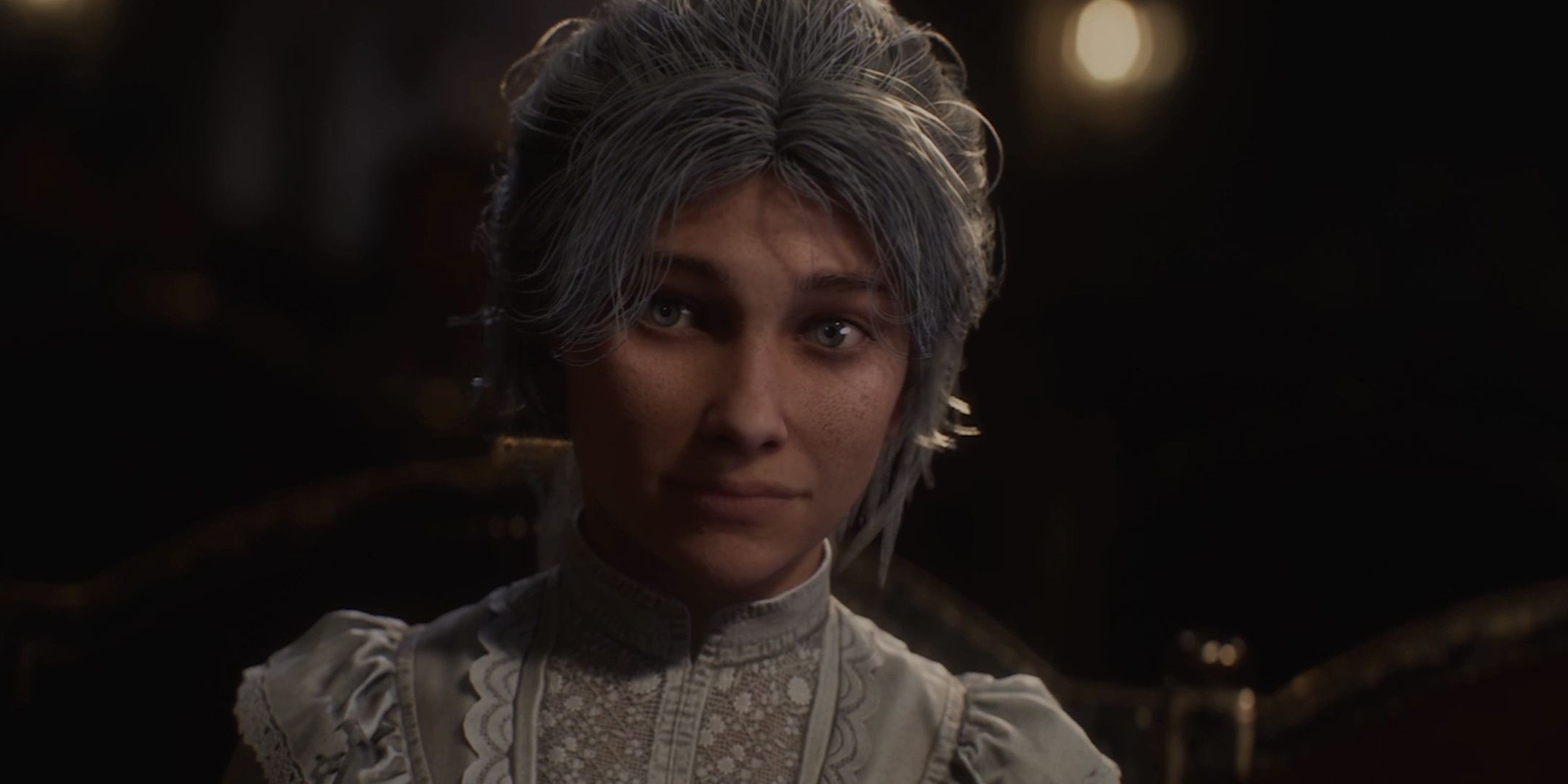 Maelle looks the opera coldly during one of the purposes of Clair Oscur Expedition 33