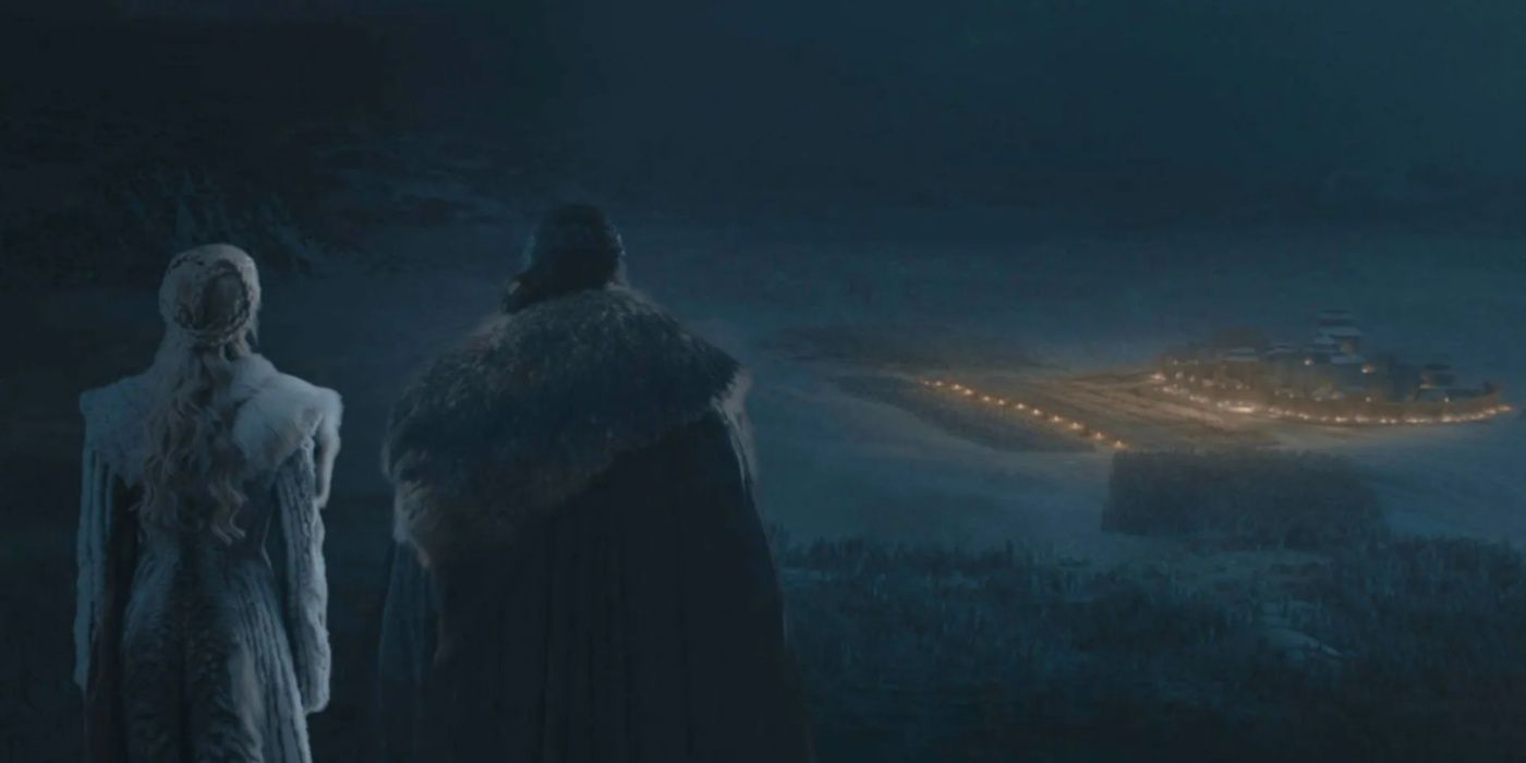 Daenerys and Jon Snow prepare for the Long Night in Game of Thrones