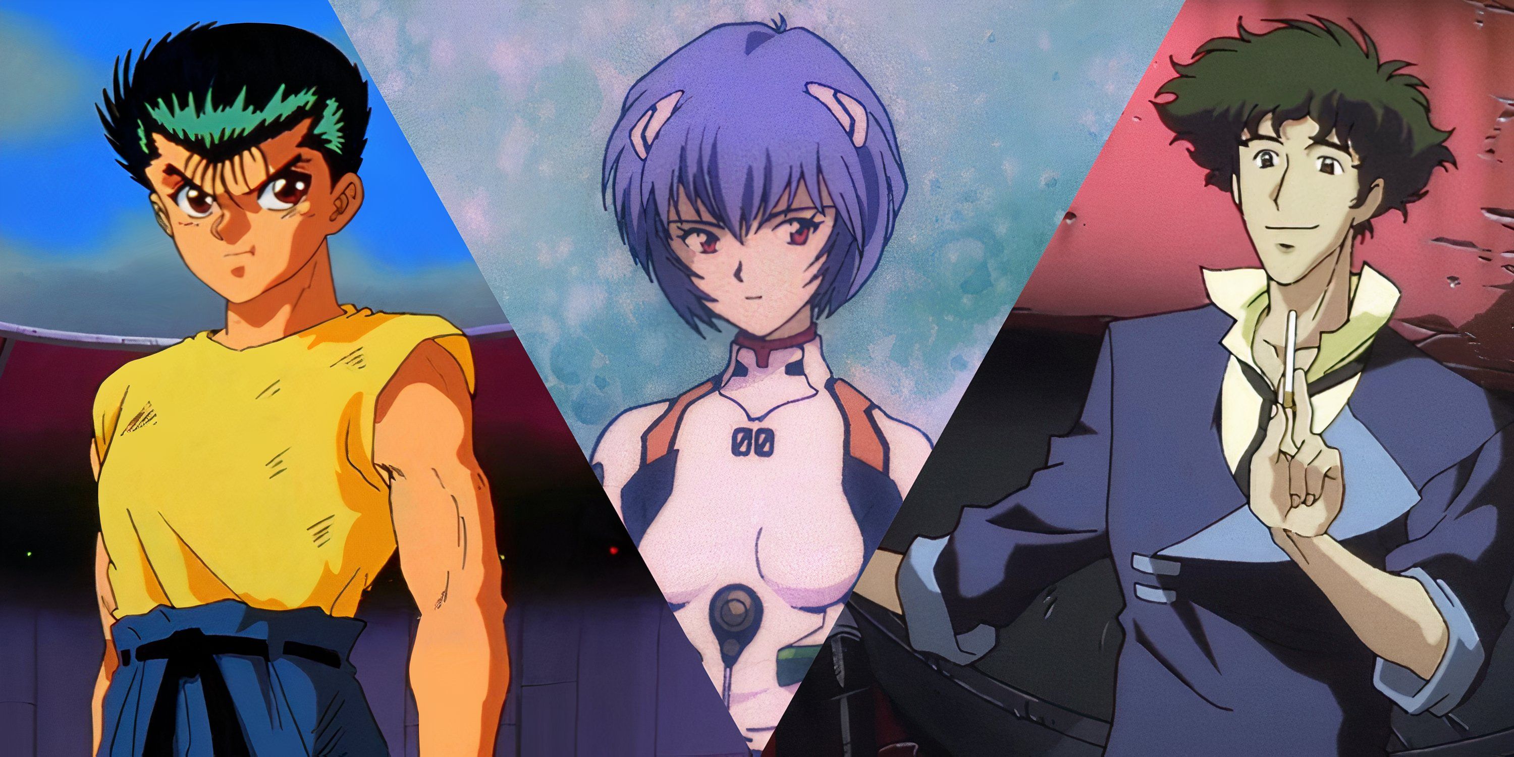 Yusuke Urameshi, Rei Ayanami, and Spike Spiege