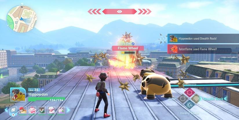 Rooftop battle in Pokemon Legends Z-A