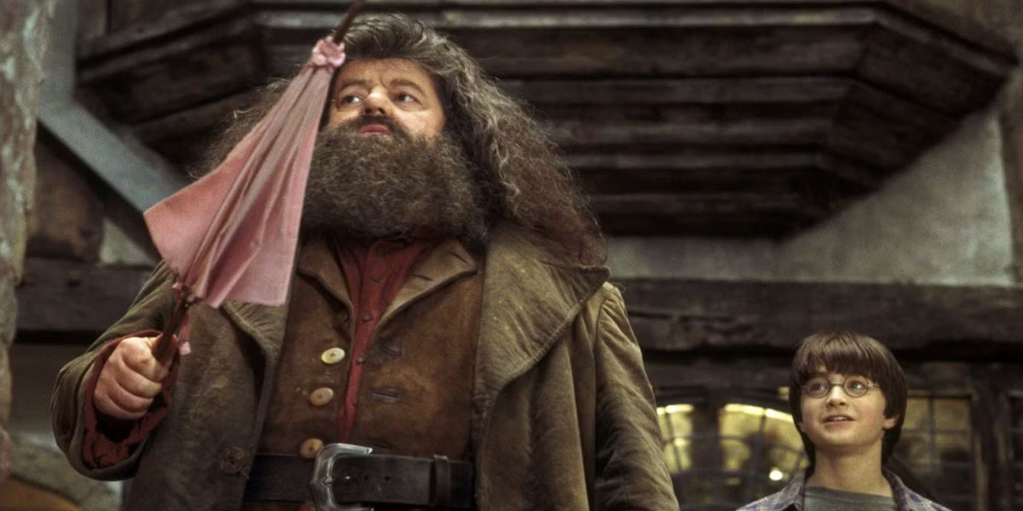 Rubeus Hagrid y Harry Potter