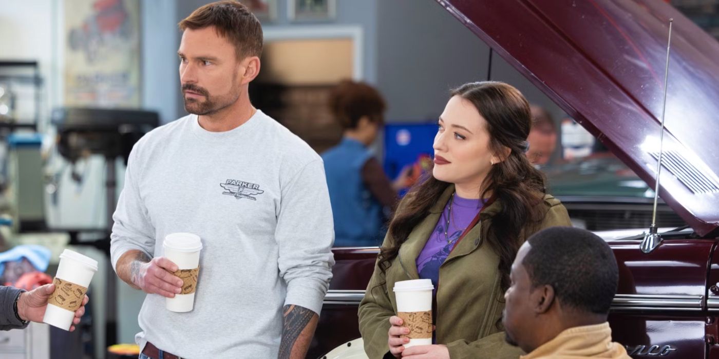 Seann William Scott and Kat Dennings in Shifting Gears Season 1