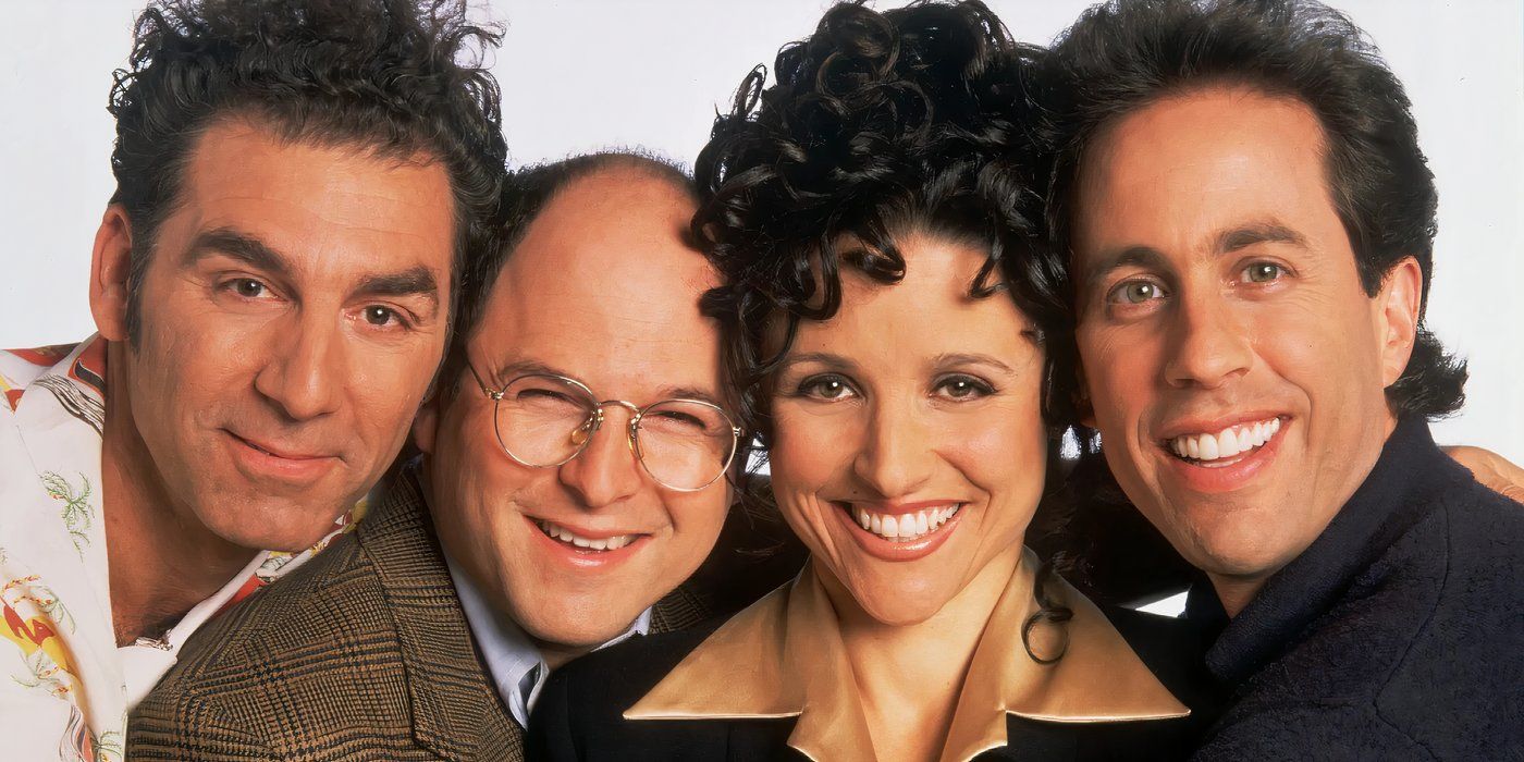 Jerry, Elaine, George and Kramer get into trouble again in Seinfeld. 
