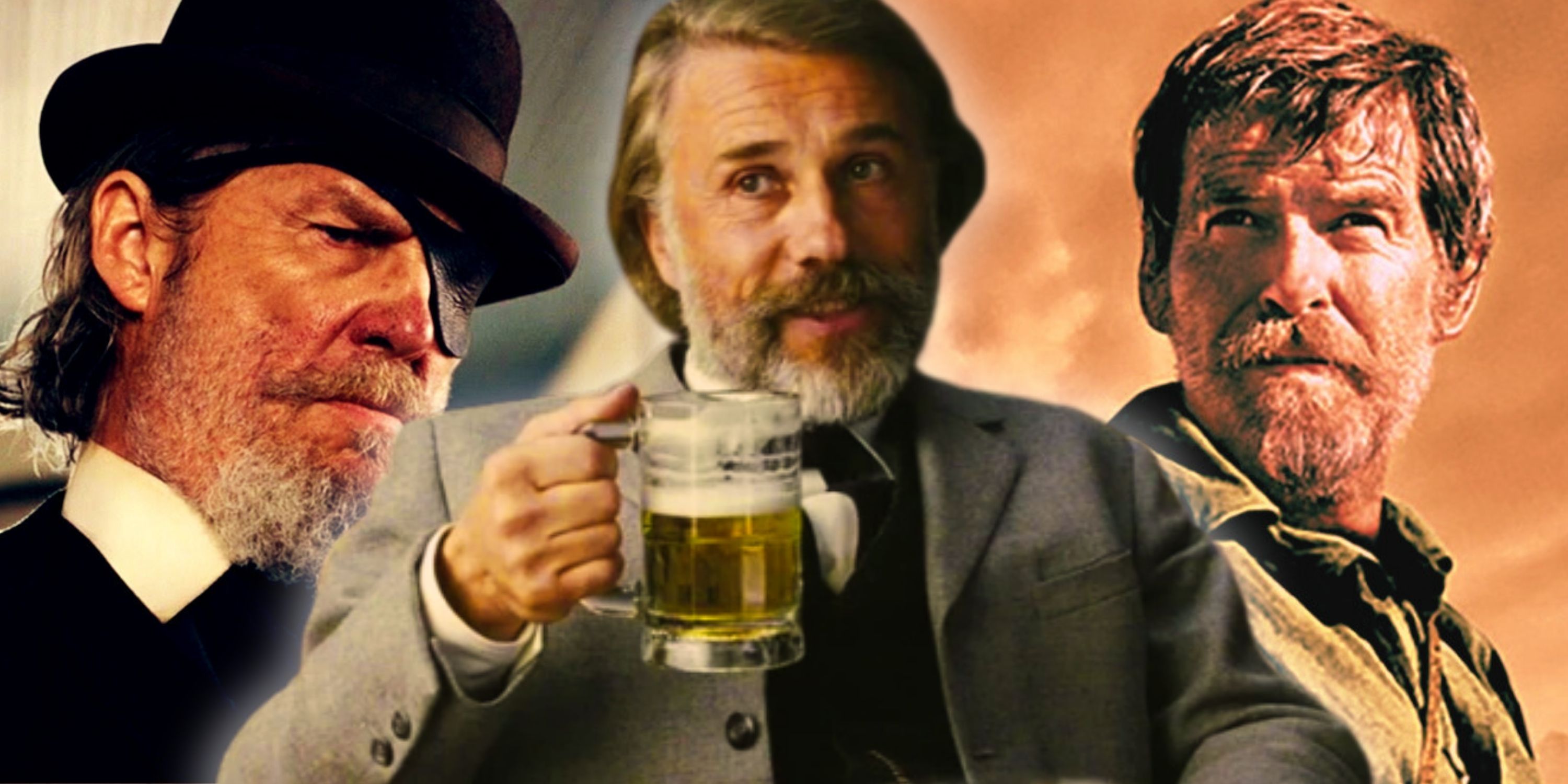 composite image True Grit, Django Unchained, Seraphim Falls