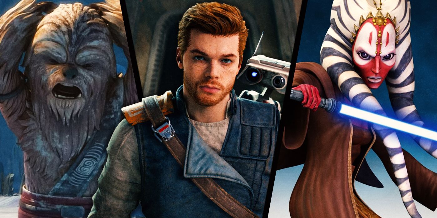 Imágenes de Gungi, Cal Kestis y Shaak Ti