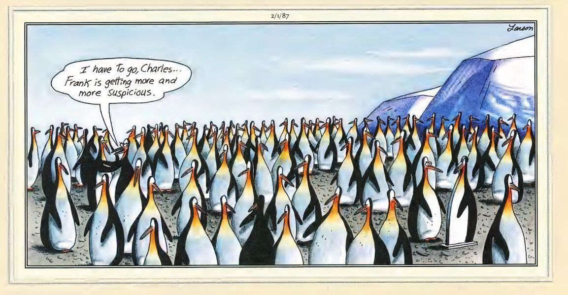 The Far Side - Frank is Catching On