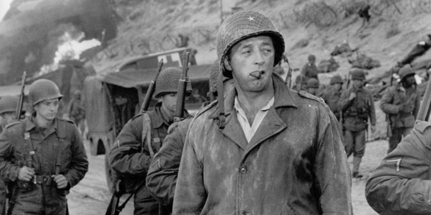 Robert Mitchum as Brigadier Gen. Norman Cota from the movie The Longest Day (1962)