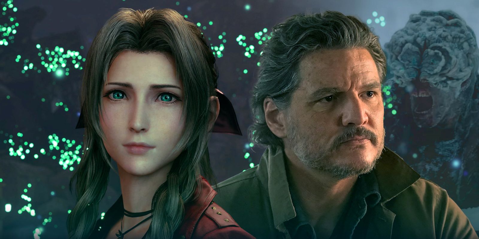 Two-of-Gaming’s-Most-Shocking-Moments-Have-Recently-Been-Remade-(But-Which-One-Did-It-Better) featuring Aerith from Final Fantasy VII Remake and Joel from HBO Max's The Last of Us Season 2
