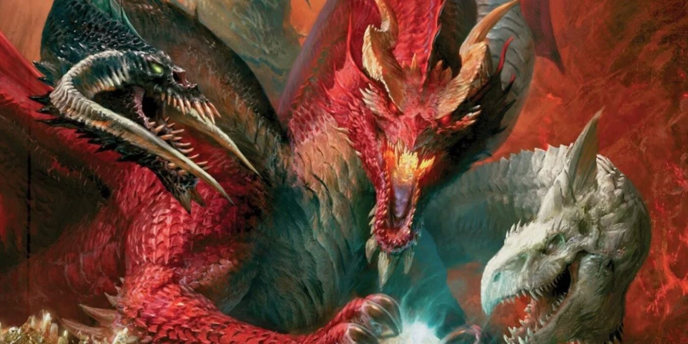 The multi-headed Dragon Queen, Tiamat, on the cover of D&D Tyranny of Dragons.
