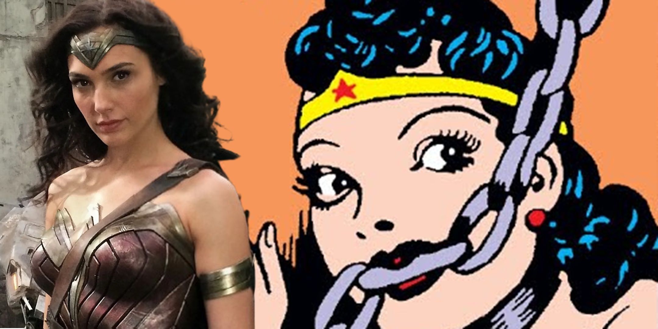 Wonder Woman next to a chained-up Wonder Woman