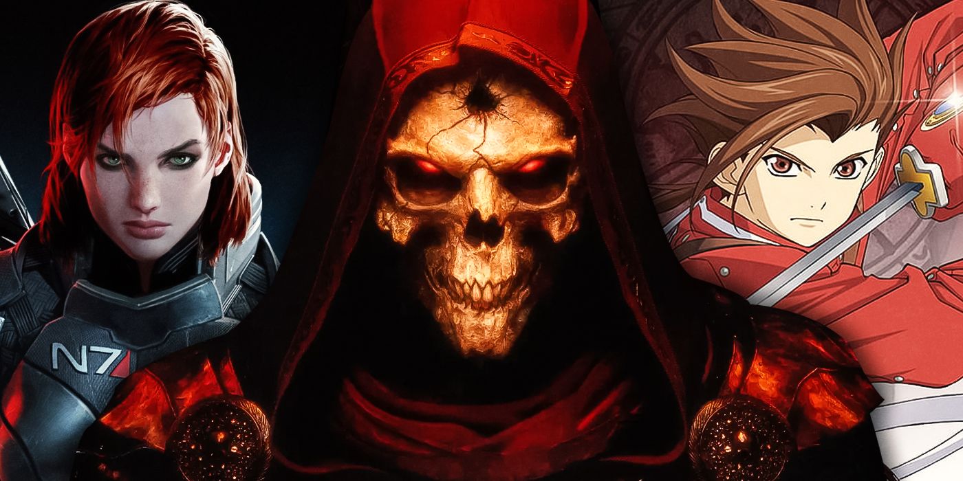 Images of Mass Effect, Diablo 2, and Tales of Symphonia