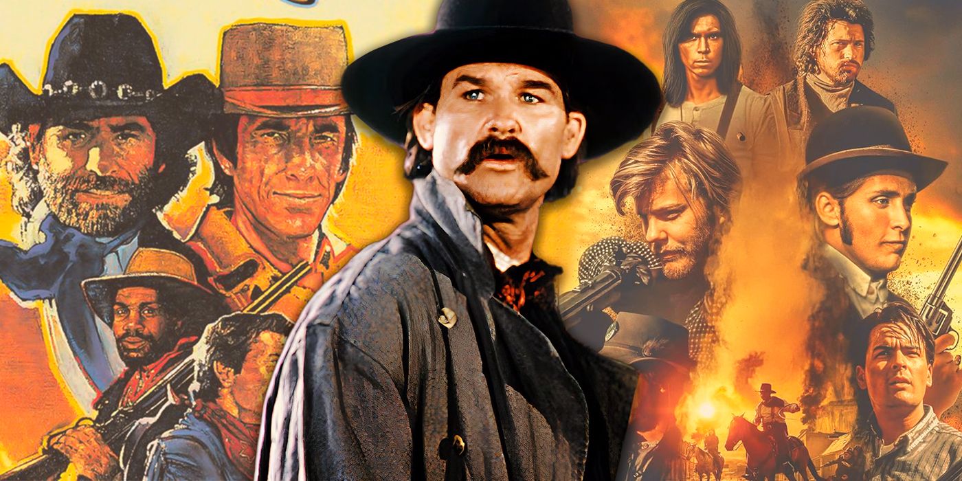Tombstone in the middle with Silverado and Young Guns on the sides