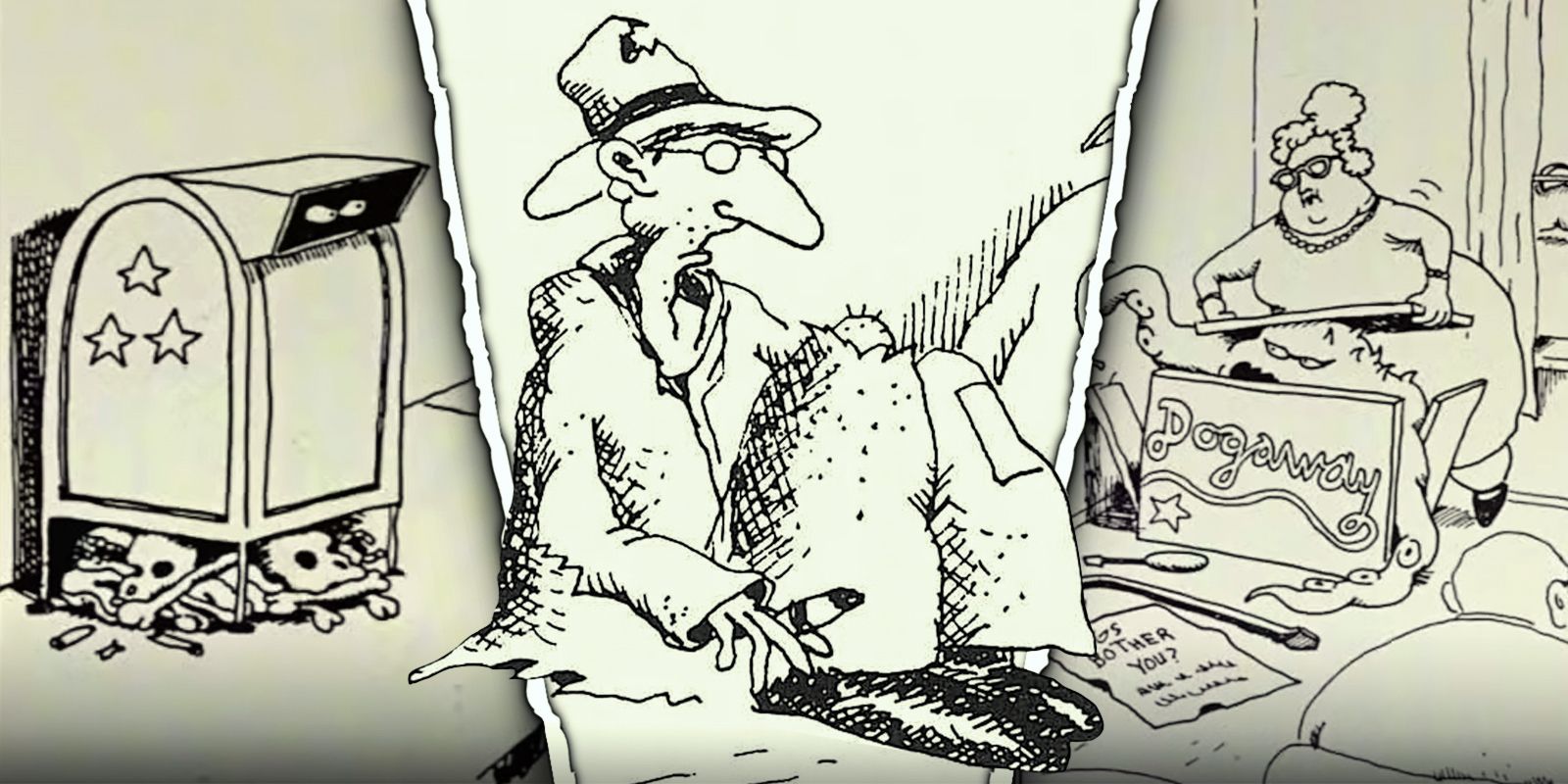 10-Weirdest-Things-About-Early-The-Far-Side-Comics using a collection of strips from the linked Far Side listfeaturing