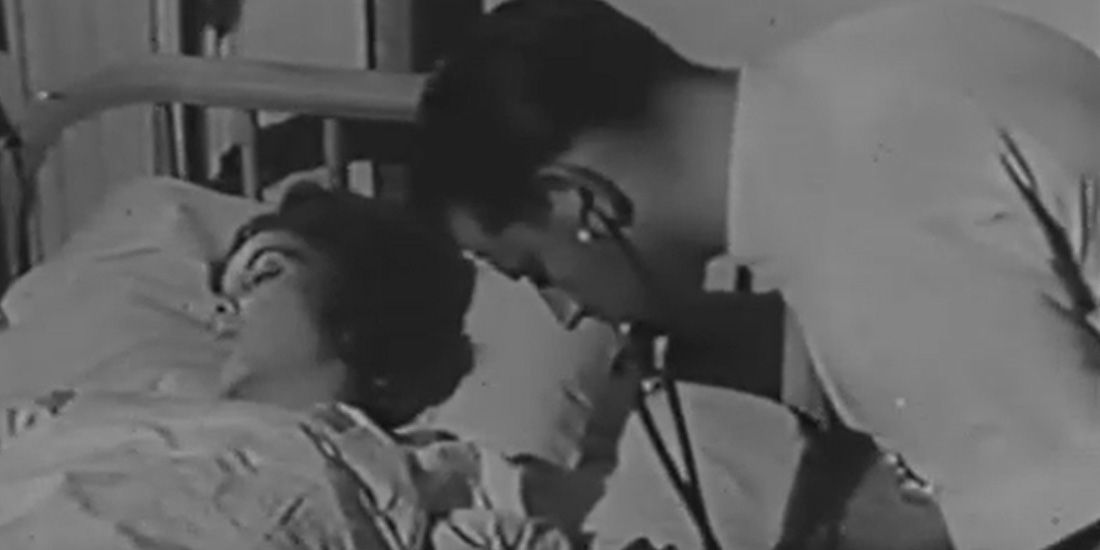 A doctor checks a patient’s blood pressure in Medic.