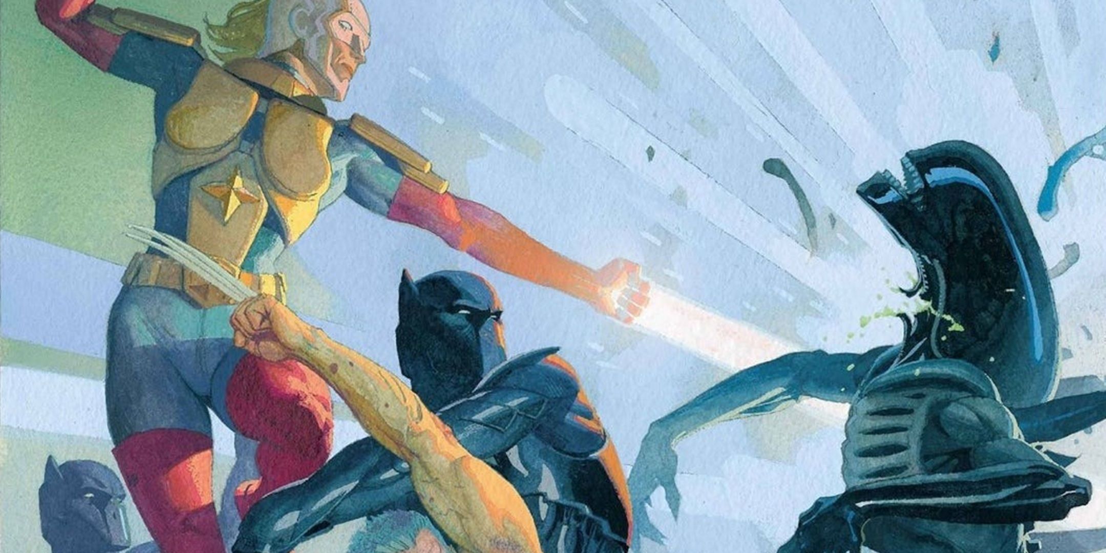 This Major Crossover Finale Questions the Very Nature of Heroism in Aliens vs. Avengers #4