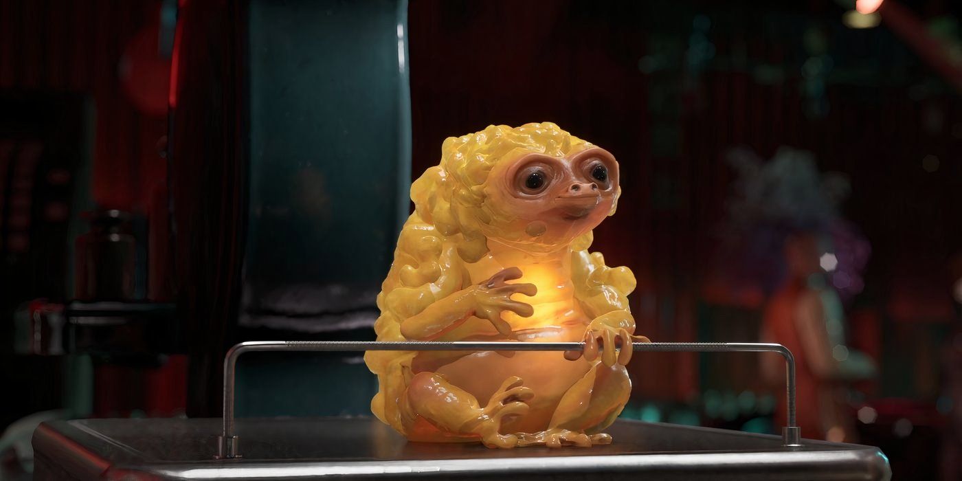 A golden blob creature