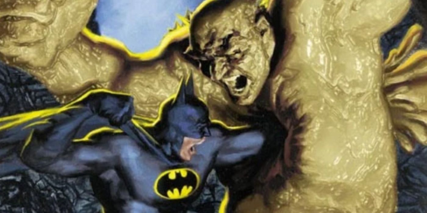 Batman fighting Clayface in cover art for Fruit of the Earth.